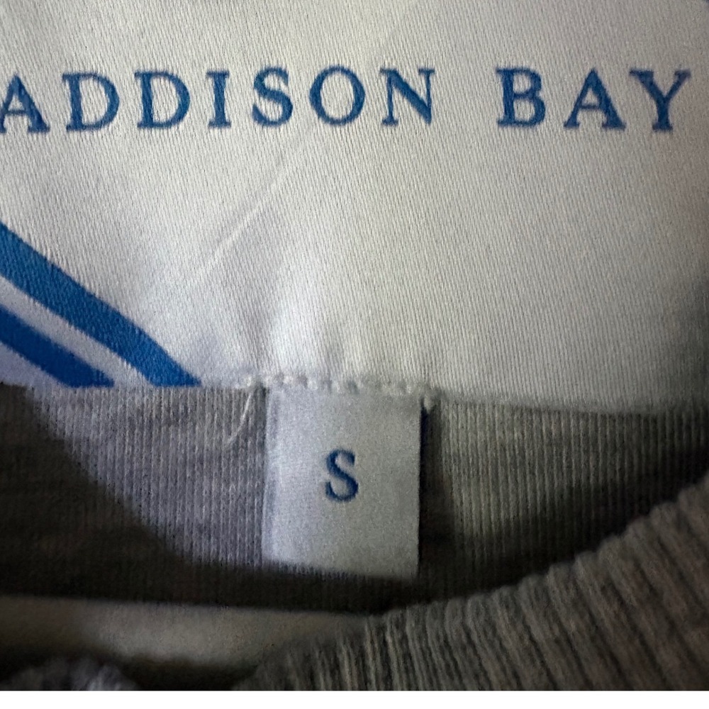 Addison Bay Harper Dress Gray White Mixed Media Sweatshirt Dress | Small - Picture 8 of 11